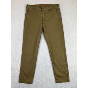 Levis XX Chino Pants Mens 32x30 Brown Standard Taper Stretch Casual Khaki